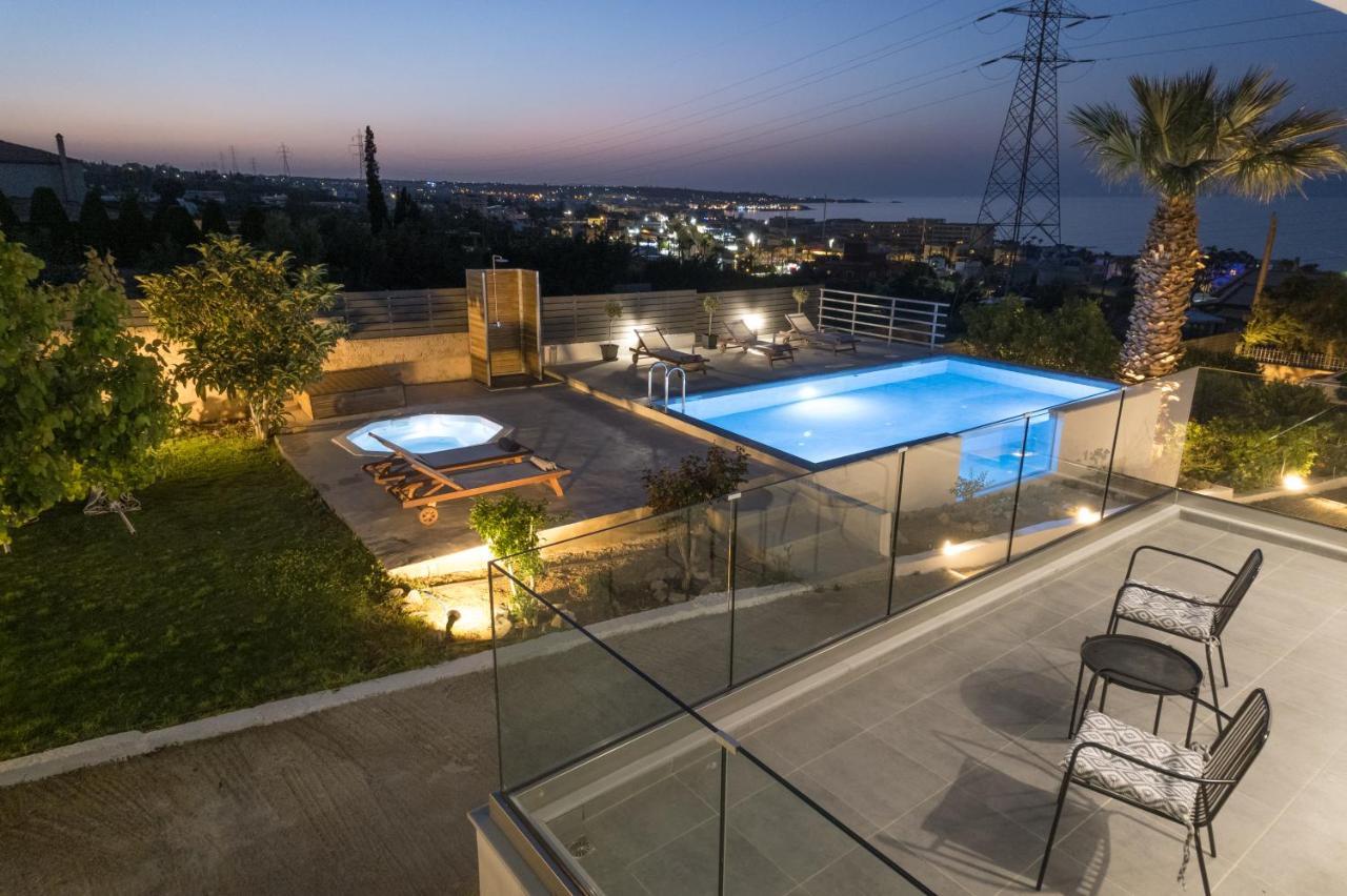 Queen'S Gem Luxury Villa - Heated Jacuzzi & Pool Hersonissos (Crete) Exterior foto