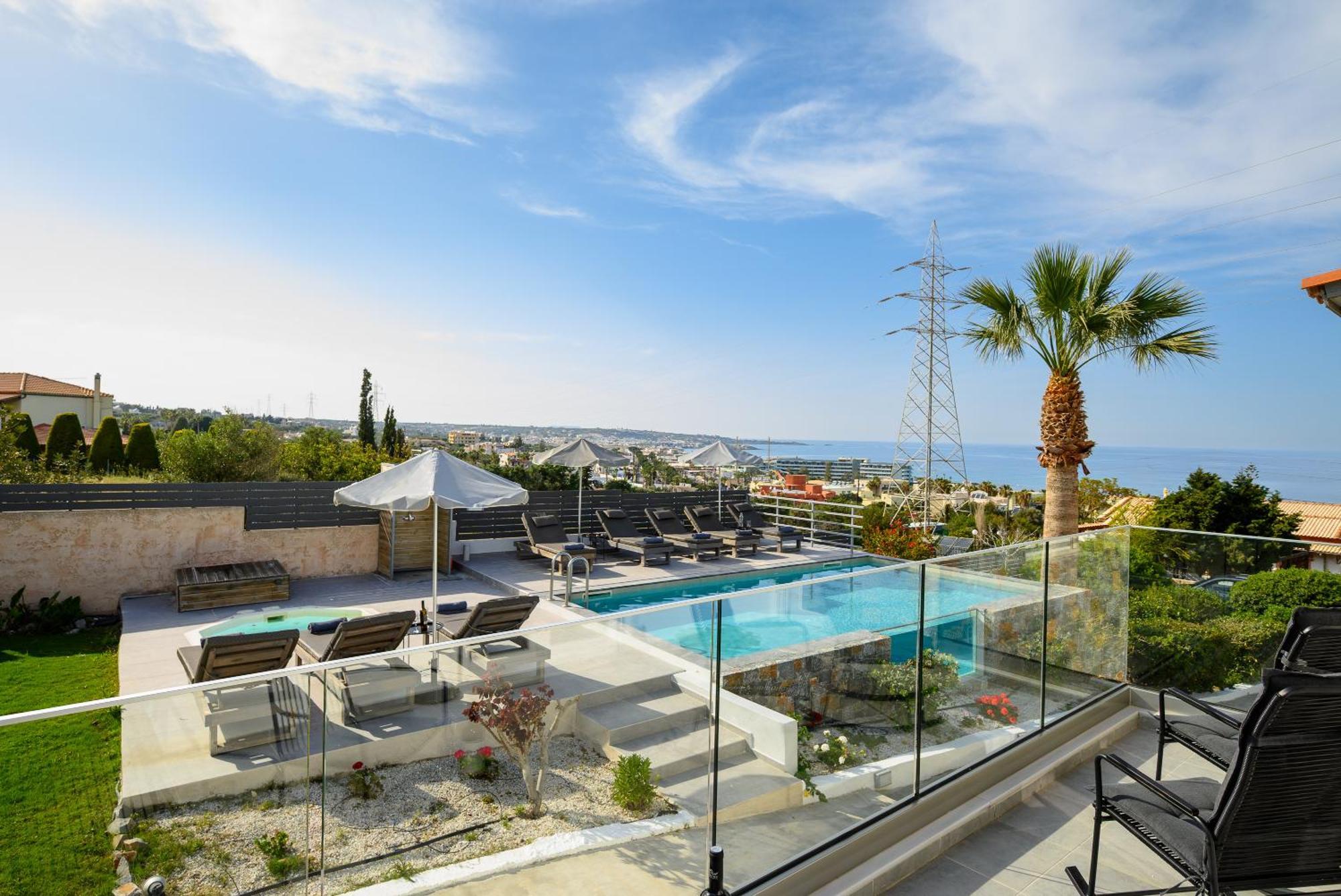 Queen'S Gem Luxury Villa - Heated Jacuzzi & Pool Hersonissos (Crete) Exterior foto