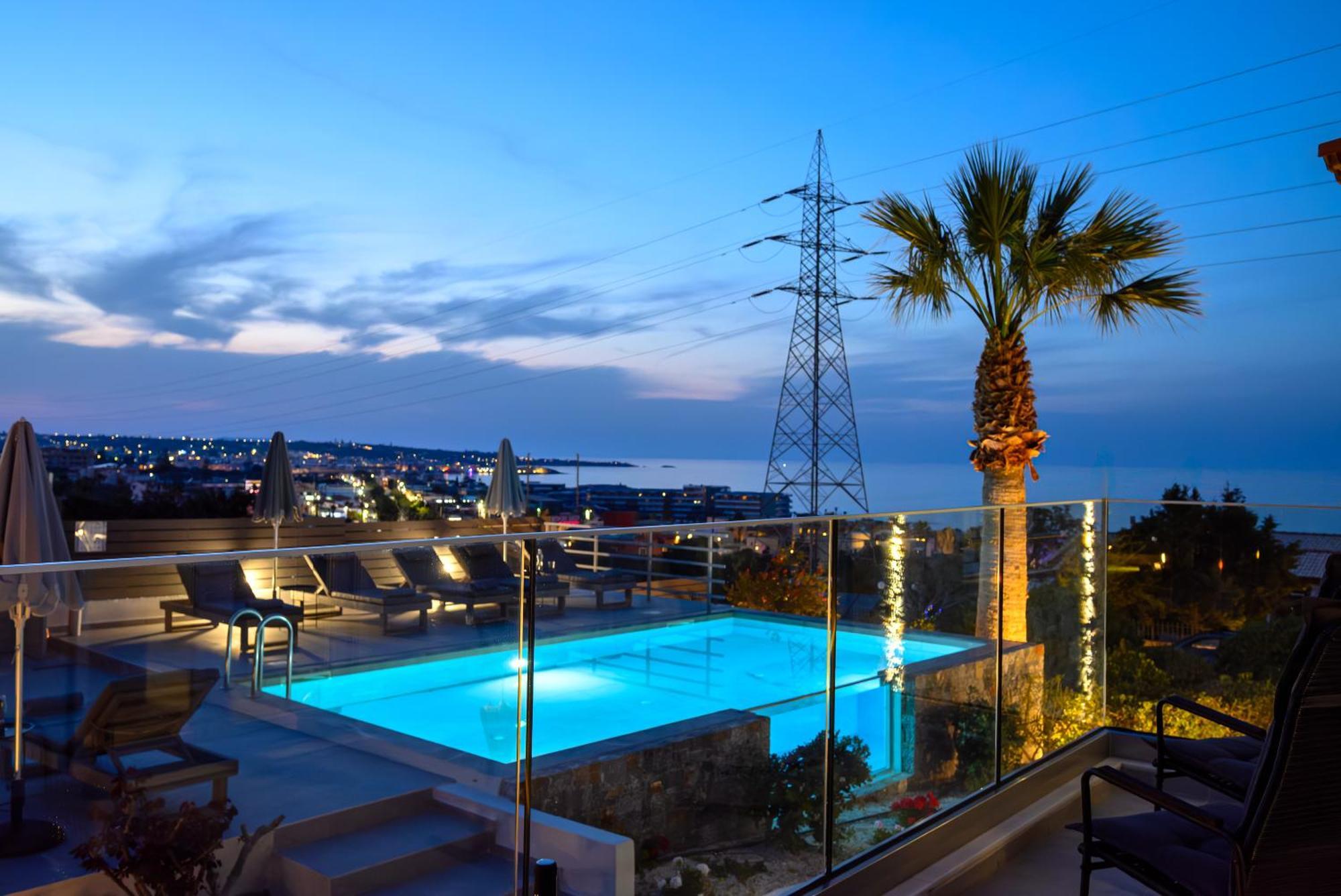 Queen'S Gem Luxury Villa - Heated Jacuzzi & Pool Hersonissos (Crete) Exterior foto