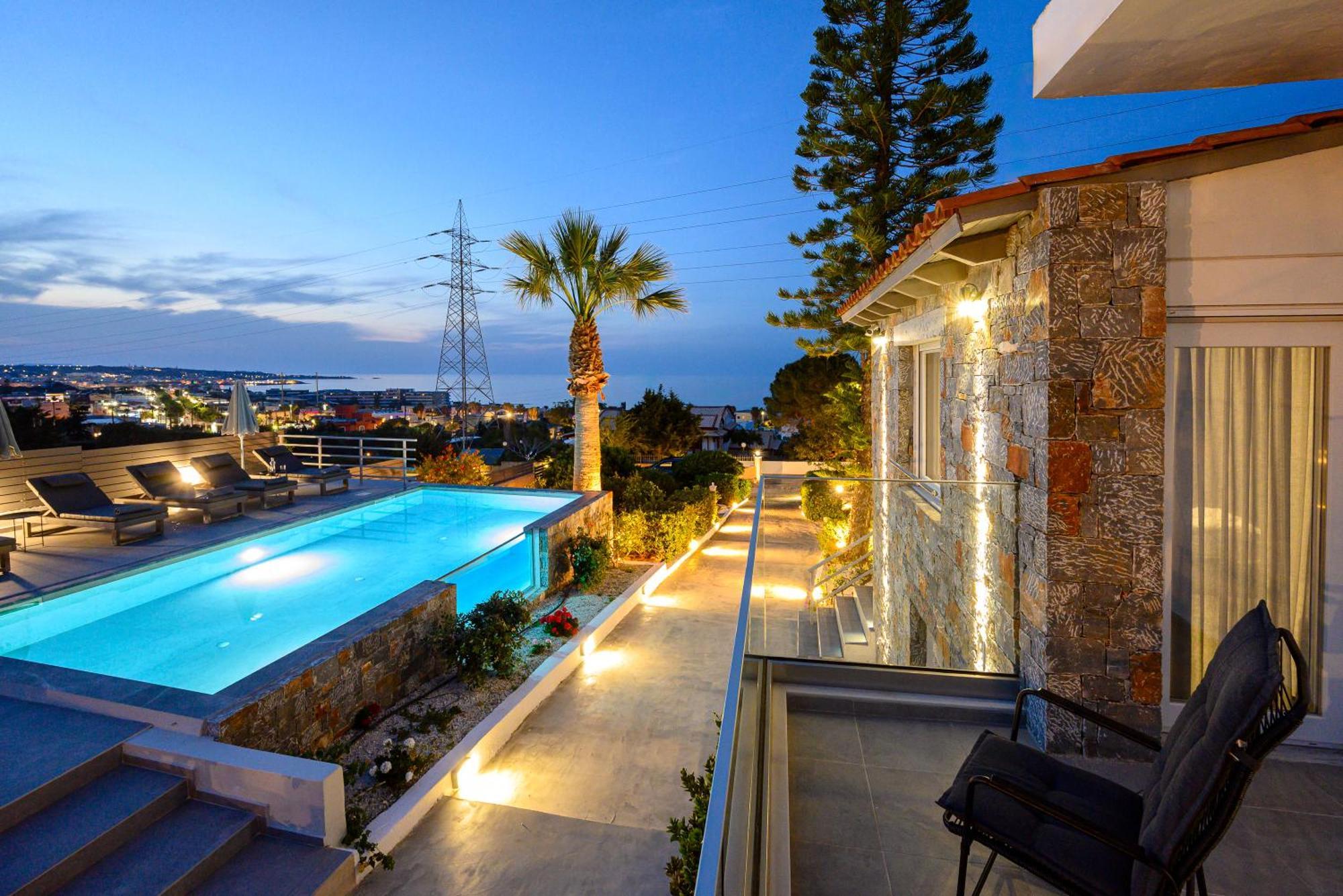 Queen'S Gem Luxury Villa - Heated Jacuzzi & Pool Hersonissos (Crete) Exterior foto