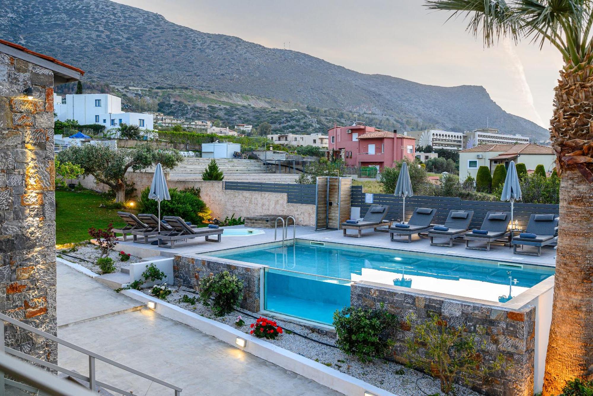 Queen'S Gem Luxury Villa - Heated Jacuzzi & Pool Hersonissos (Crete) Exterior foto